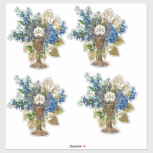 Katholieke Eucharistie Gezegend Sacrament Bloemen Sticker