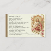 Katholieke Eucharistische Aanbidding Jezus Gebed  Visitekaartje (Achterkant)