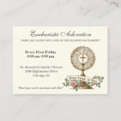 Katholieke eucharistische Adoratie Jesus Prayer En Visitekaartje (Voorkant)