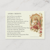 Katholieke eucharistische Adoratie Jesus Prayer En Visitekaartje (Achterkant)