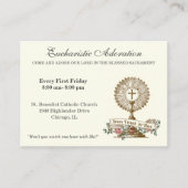 Katholieke eucharistische Adoratie Jesus Prayer Informatiekaartje (Voorkant)