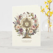 Katholieke Eucharistische Adoratie Monstrance Flor Kaart (Gele Bloem)