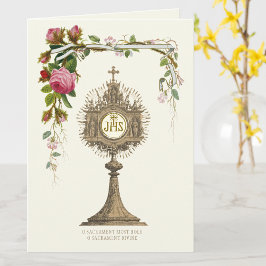 Katholieke Eucharistische Hostie Gouden Monstrans  Kaart