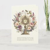 Katholieke Eucharistische Hostie Schriftgebed  Kaart (Voorkant)