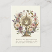 Katholieke eucharistische hostscriptie gebeid contactkaartje (Voorkant)