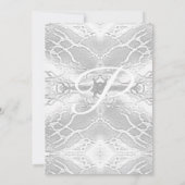 Katholieke Faux-Satin Monogrammed Wedding Invitati Kaart (Achterkant)