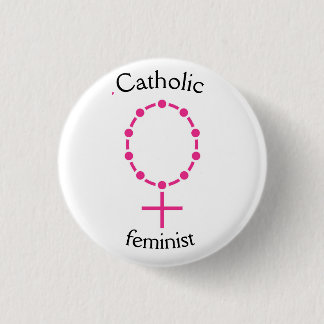 katholieke feminist ronde button 3,2 cm
