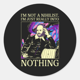 Katholieke filosoof Ik ben geen nihilistische theo Ronde Sticker