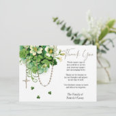 Katholieke Floral Rosary Funeral condoleances Bedankkaart (Staand voorkant)