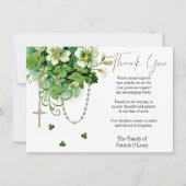 Katholieke Floral Rosary Funeral condoleances Bedankkaart (Voorkant)