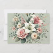 Katholieke Floral Rosary Funeral condoleances Bedankkaart (Achterkant)