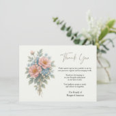 Katholieke Floral Rosary Funeral condoleances Bedankkaart (Staand voorkant)