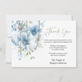 Katholieke Floral Rosary Funeral condoleances Bedankkaart (Voorkant)