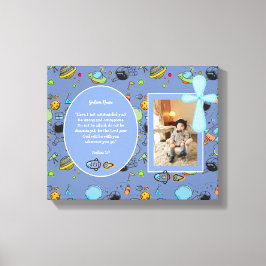 Katholieke foto cadeau jongens - Eerste Communie,  Canvas Afdruk