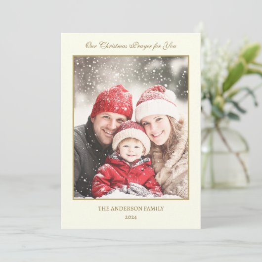 Katholieke Foto Kerst Kaarten Jesus Mary Joseph (Staand voorkant)