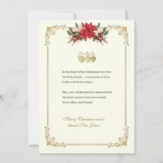 Katholieke Foto Kerst Kaarten Jesus Mary Joseph (Achterkant)