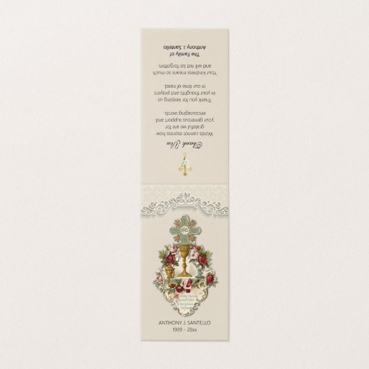 Katholieke Funeral Eucharist Prayer Heilige Kaart Visitekaartje (Buitenkant ongevouwen)
