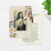 Katholieke Funeral Floral St. Therese Prayer Visitekaartje (Bureau)