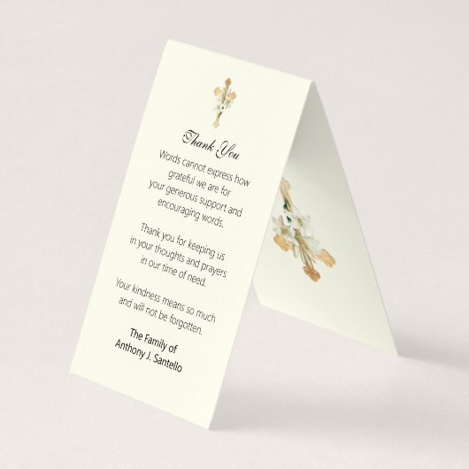 Katholieke Funeral Guadalupe Prayer Heilige Kaart Visitekaartje (Achterkant)