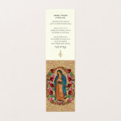 Katholieke Funeral Guadalupe Prayer Heilige Kaart Visitekaartje (Buitenkant ongevouwen)