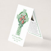 Katholieke Funeral Irish Rozen Prayer Kaart Visitekaartje (Voorkant)