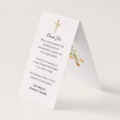 Katholieke Funeral Jesus Prayer Heilige Kaart Visitekaartje (Achterkant)