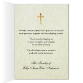 Katholieke Funeral Sympathie Baby Baby Dank u (Binnen (Rechts))