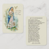 Katholieke gebedde van het Kind aan Maria— Plaatskaartje (Voorkant / Achterkant)