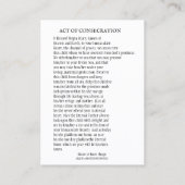 Katholieke gebeden van het kind tegen Mary Visitekaartje (Achterkant)