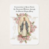 Katholieke gebeden voor Jezus Maagd Mary Visitekaartje (Voorkant)