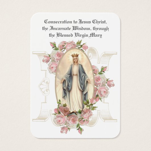 Katholieke gebeden voor Jezus Maagd Mary Visitekaartje (Voorkant)