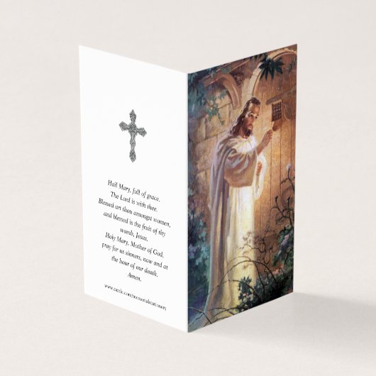 Katholieke gebedenkaartjes | Jezus Klopt Aan 1 Kaart (Buitenkant)