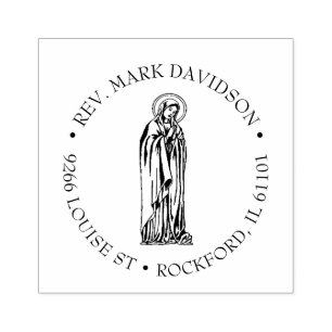 Katholieke geklede maagd Maria Religieuze Rubberstempel
