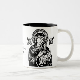 Katholieke Geloofde Maagd Mary Jesus Angels Tweekleurige Koffiemok