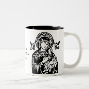 Katholieke Geloofde Maagd Mary Jesus Angels Tweekleurige Koffiemok