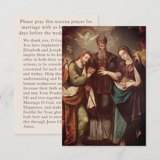  katholieke gepersonaliseerde Kaart voor weddensch (Voorkant / Achterkant)