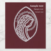 Katholieke gevlekte Maagd Maria, etiket met kant-e (Enkel label)