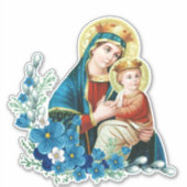 Katholieke gevlekte Maagd Mary Jezus Religieus Sticker (Voorkant)