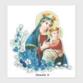Katholieke gevlekte Maagd Mary Jezus Religieus Sticker (Vel)