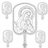 Katholieke gevlekte Maagd Mary Jezus Religieus Sticker (Voorkant)
