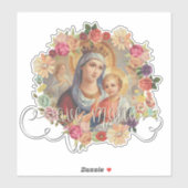 Katholieke gevlekte Maagd Mary Jezus Religieus Sticker (Vel)