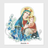 Katholieke gevlekte Maagd Mary Jezus Religieus Sticker (Vel)