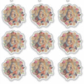 Katholieke gevlekte Maagd Mary Jezus Religieus Sticker (Voorkant)