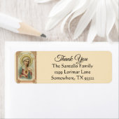 Katholieke Gezegende Maagd Maria Dank u Etiket (Insitu)