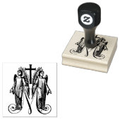 Katholieke Gezegende Maagd Maria Marianengelen Rubberstempel (Gestempeld)