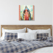 Katholieke Gezegende Maagd Maria met Kinderen Canvas Afdruk (Insitu (Slaapkamer))