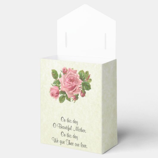  katholieke gezegende Maria roze roos Bedankdoosjes (Geopend)