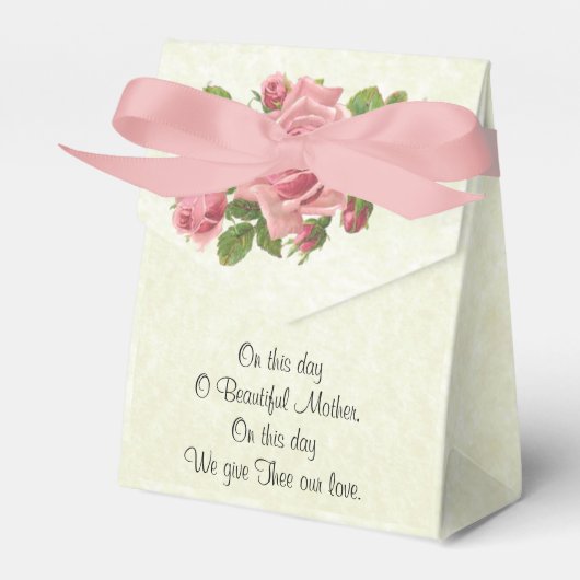  katholieke gezegende Maria roze roos Bedankdoosjes (Voorkant Zijde)