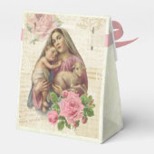  katholieke gezegende Maria roze roos Bedankdoosjes (Achterkant)