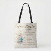 Katholieke Gezegende Moeder Maria Mariakruis Bloem Tote Bag (Voorkant)